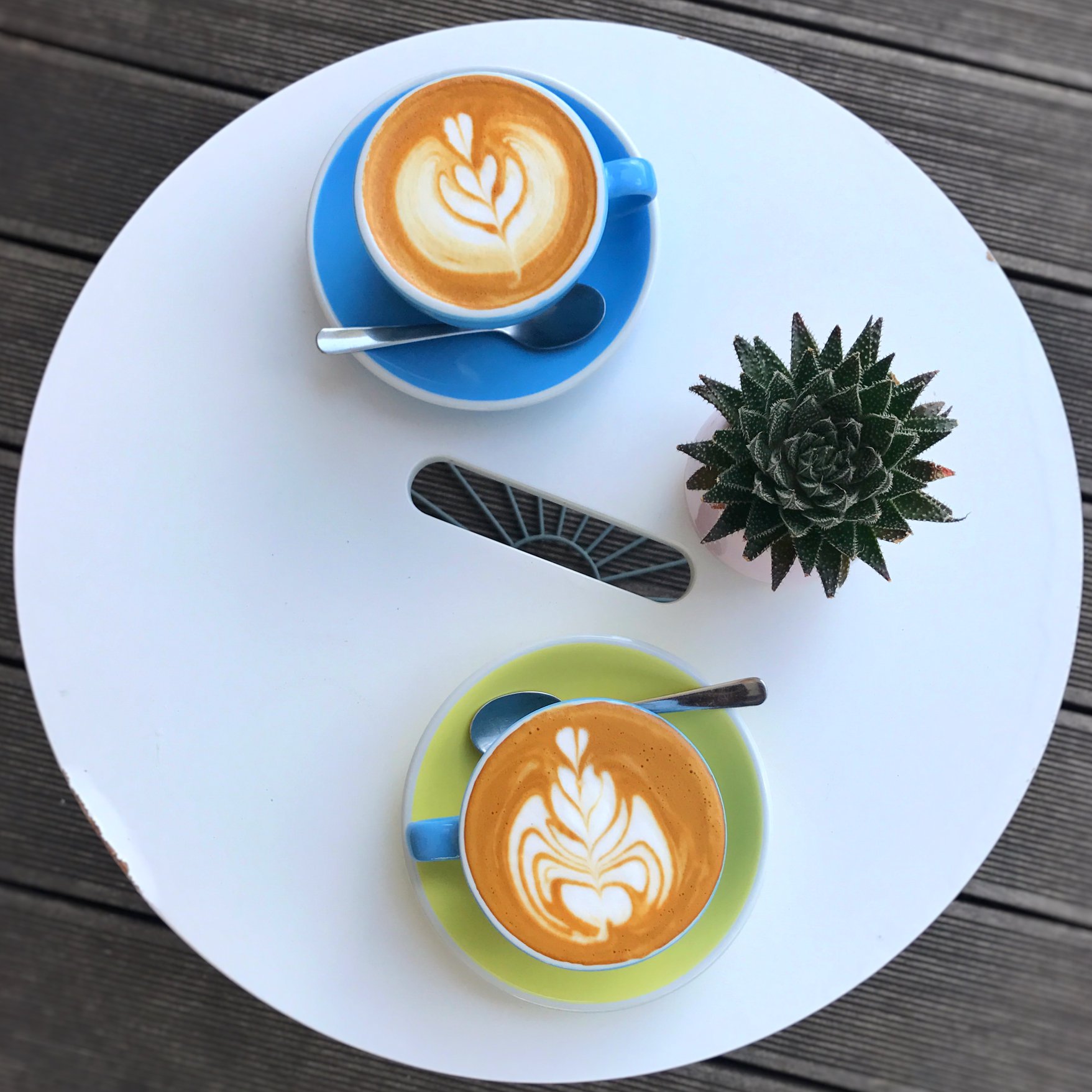 Latte art coffee
